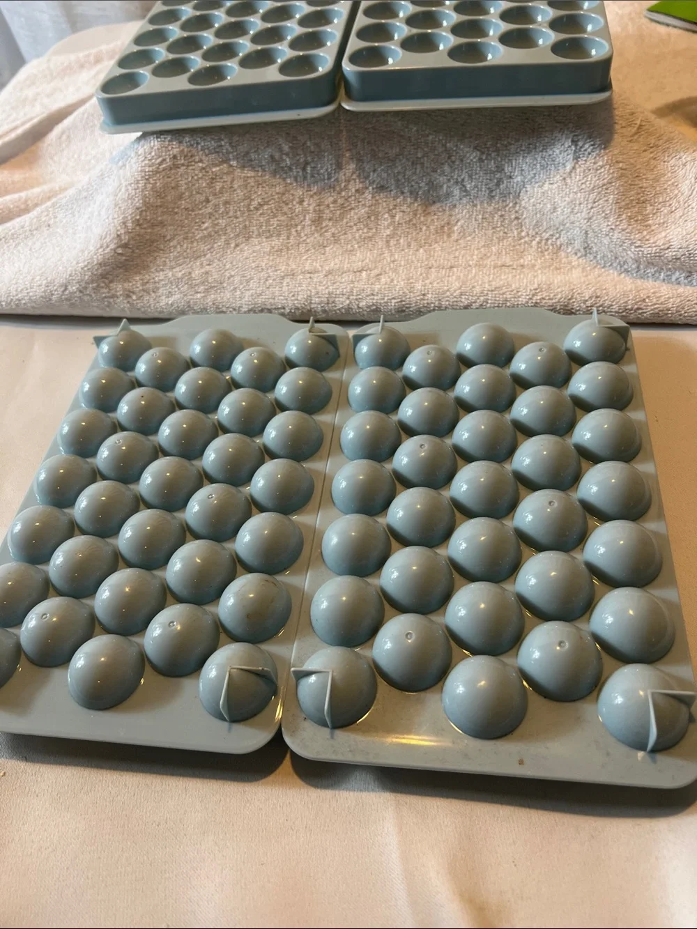 Silicone Ice Sphere Tray Set in Light Blue - 2 Pack